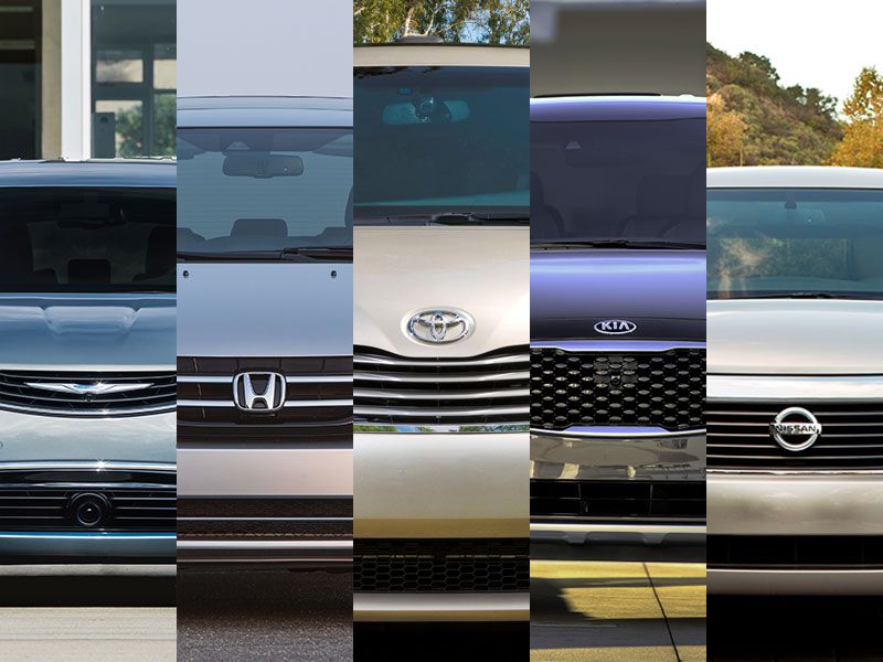 5 Best Minivans - Toyota Sienna, Honda Odyssey, Kia Sedona, Chrysler Pacifica and Nissan Quest 