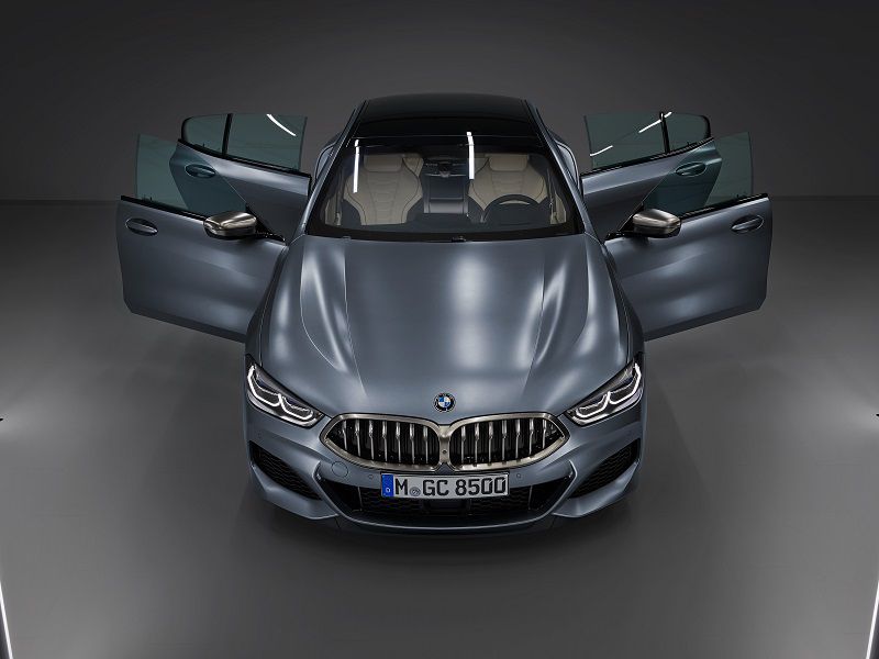2020 BMW 8 Series Gran Coupe Top Front Doors Open ・  Photo by BMW 