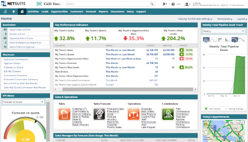 Oracle NetSuite Screenshot