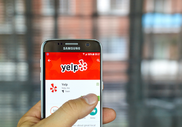 cell phone with yelp for best online review platforms