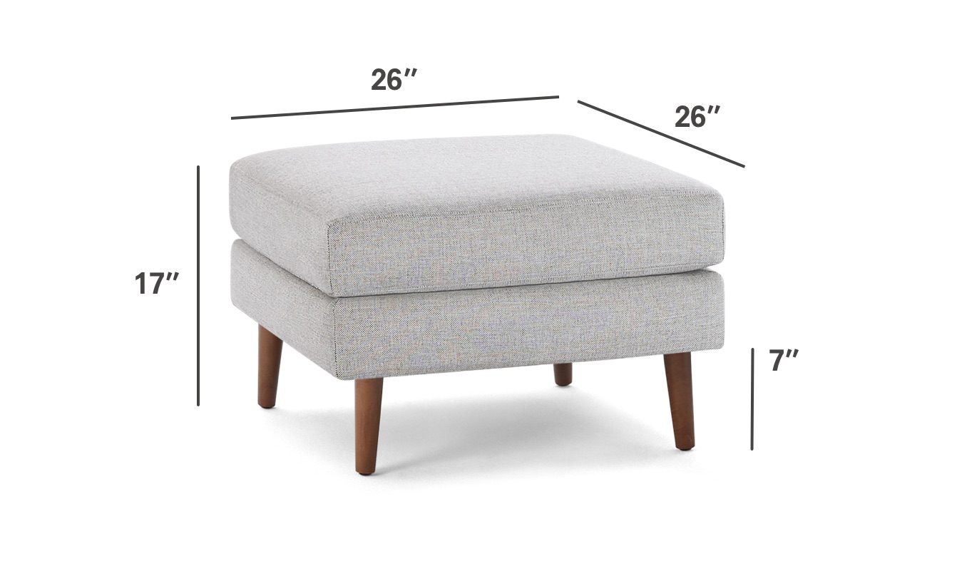 The Nomad Fabric Ottoman Modern Ottoman Footrests Burrow