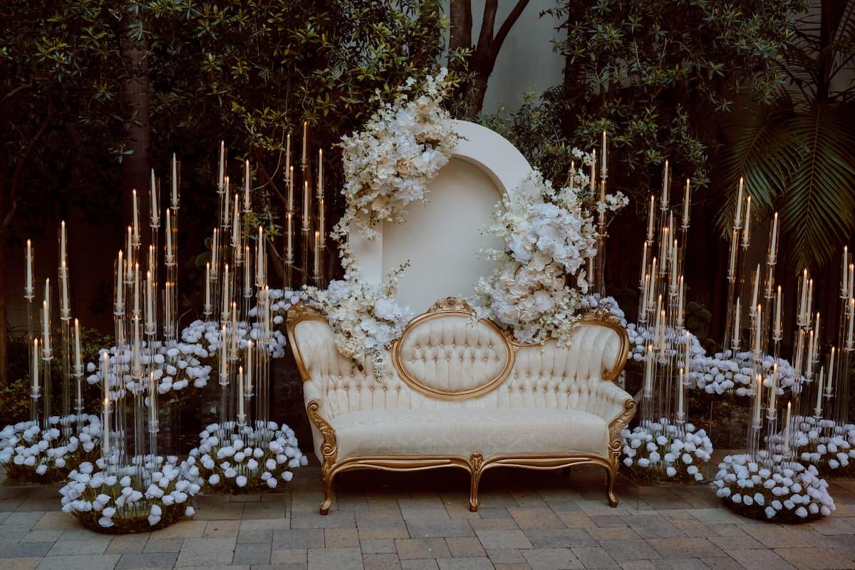 chair with flowers