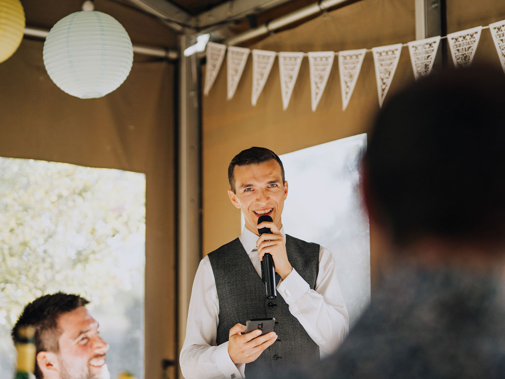 groom speech marquee wedding 