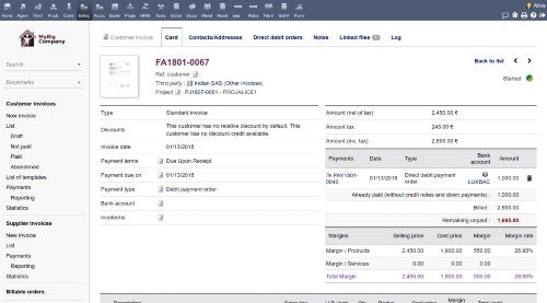 Dolibarr Screenshot