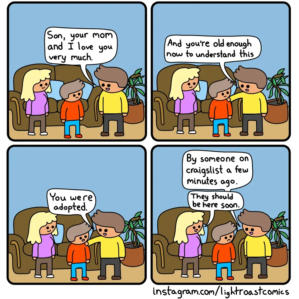 Panel 1: nullPanel 2: nullPanel 3: nullPanel 4: nullThis is the end of the comic.