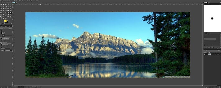 User interface screenshot of the image editing software GIMP
