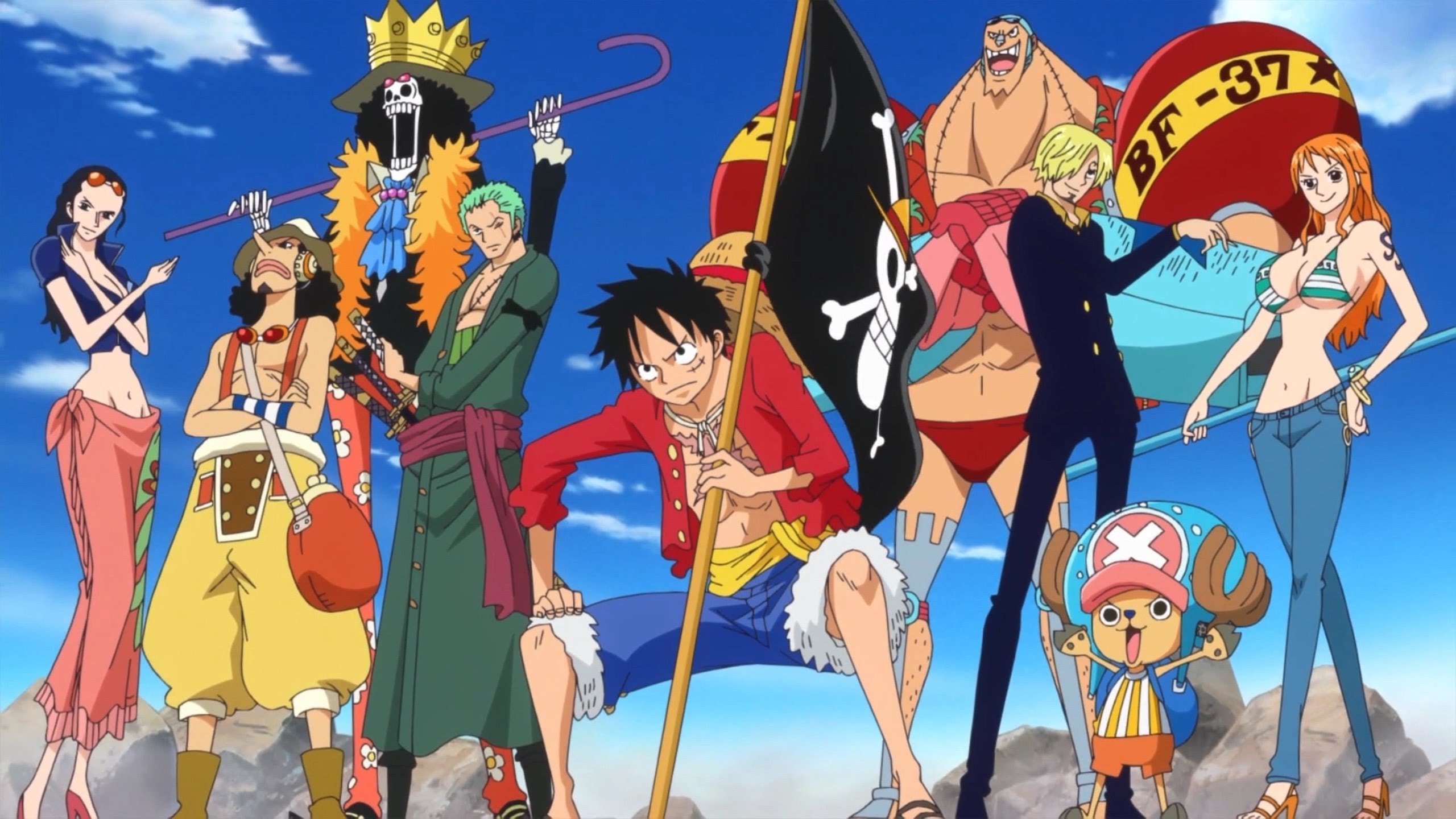 How does the world of 'One Piece' anime look like geographically