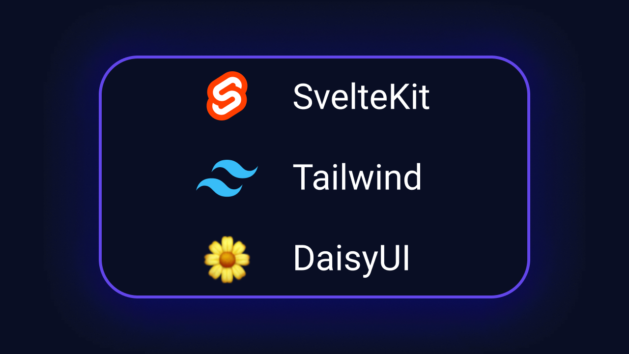 SvelteKit, TailwindCSS and DaisyUI Starter project