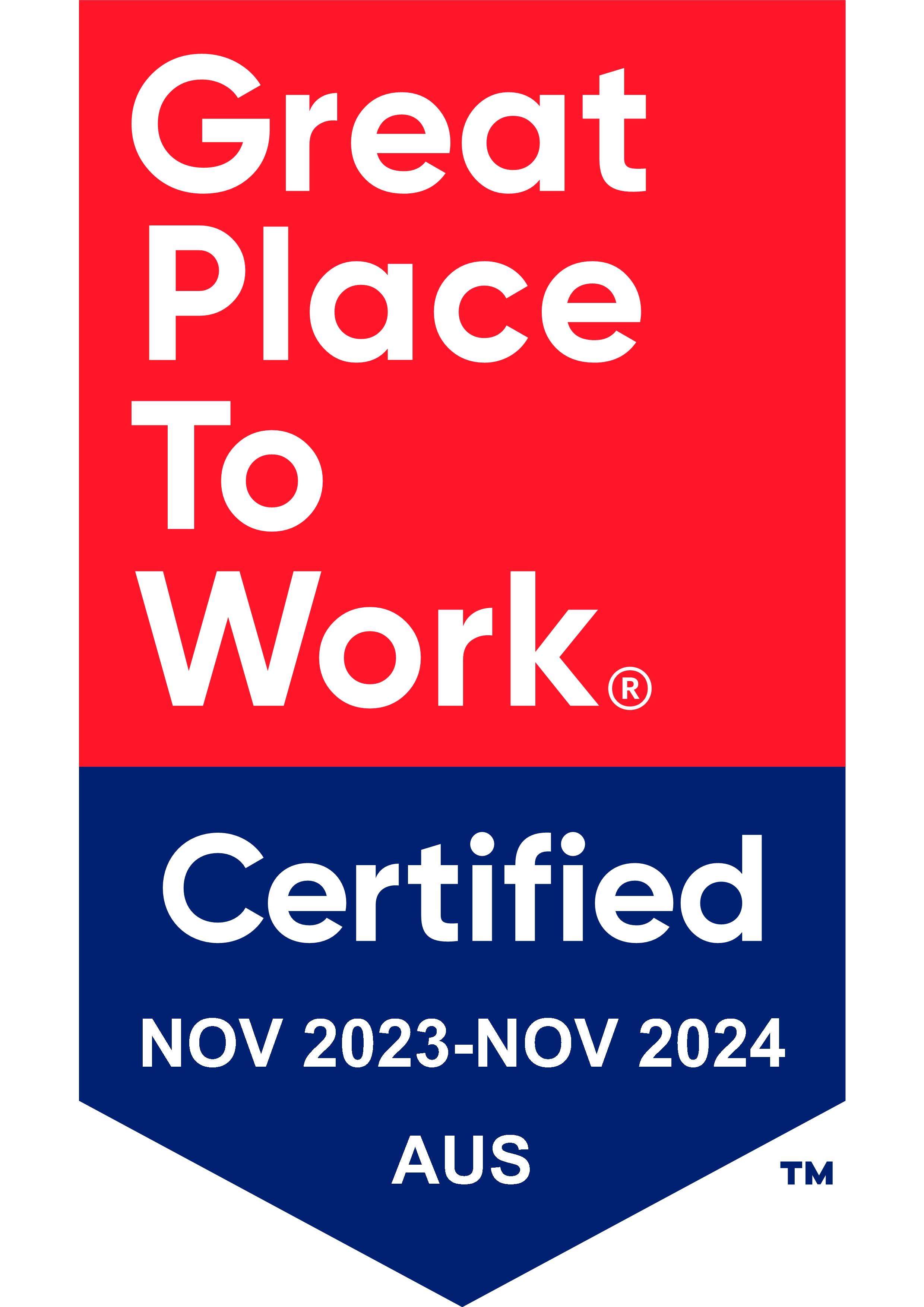 GPTW Certification Badge 2023_2024 Australia