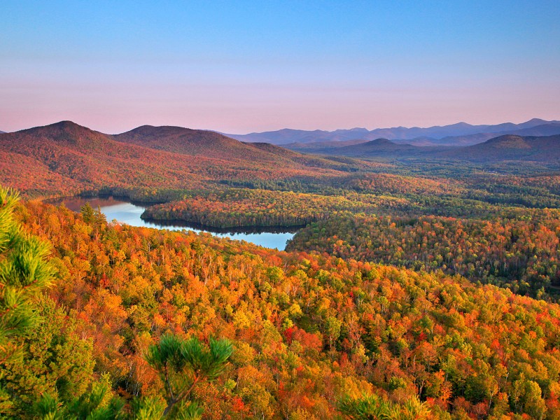 The Adirondacks of New York are one of the most gorgeous places in the US for fall RV camping!