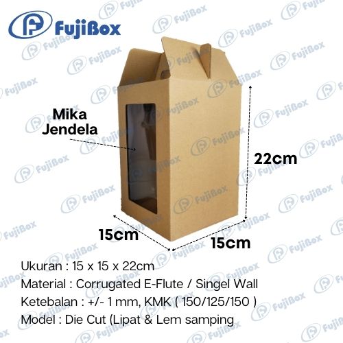 FUJIBOX DUS KARTON | DUS GABLE 3 TOPLES 500GRAM | KUE KERING