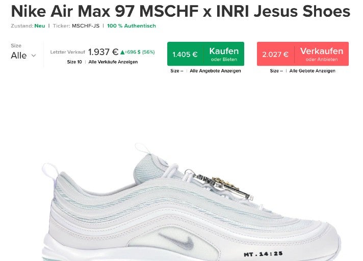 MSCHF-Schuhe auf StockX