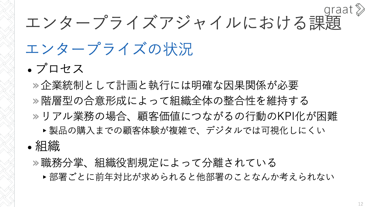 大企業におけるアジャイルとの齟齬