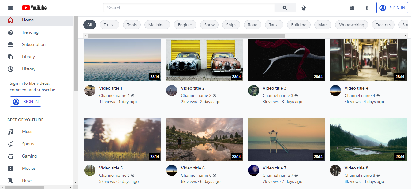 You Tube Clone Vue 3