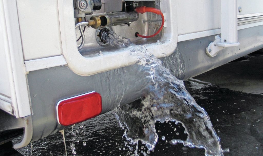 To winterize your RV, you must drain your hot water heater.