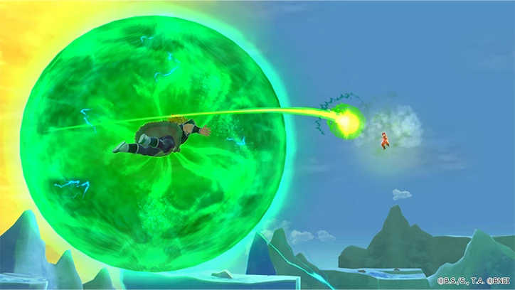 Screenshot of the “Blaster Meteor” Super Attack.