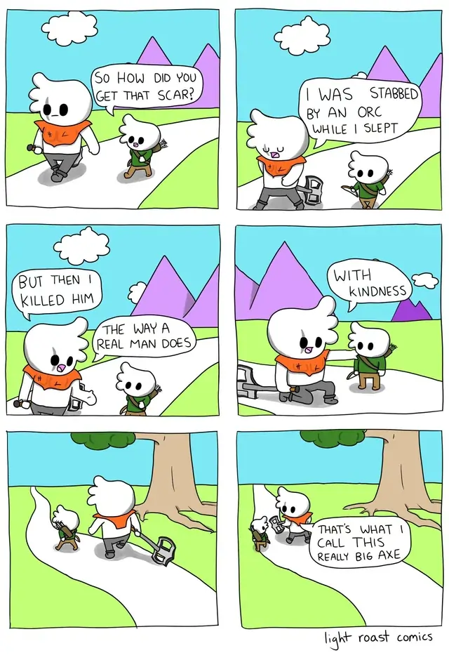 Panel 1: nullPanel 2: nullPanel 3: nullPanel 4: nullPanel 5: nullPanel 6: nullThis is the end of the comic.