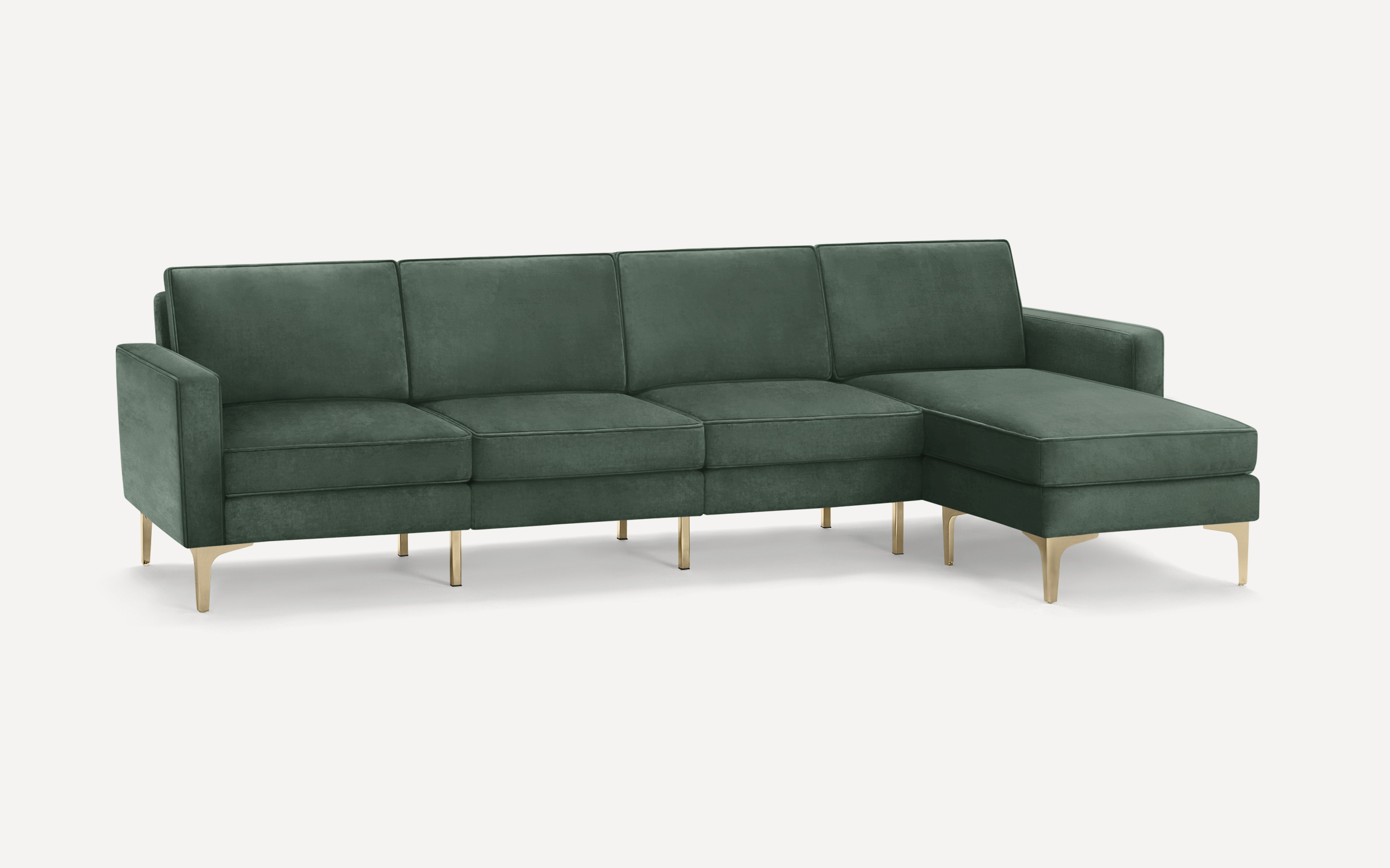 Nomad Velvet King Sofa with Chaise | Luxe Comfort