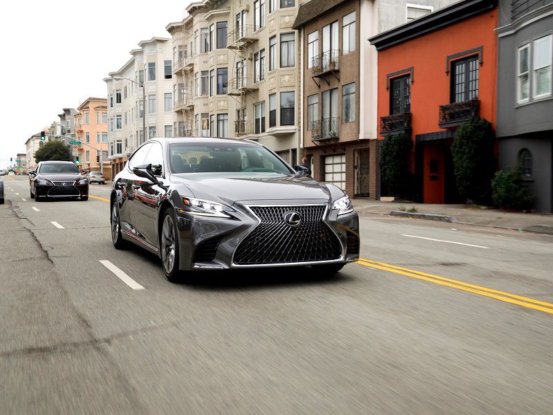 2019 Lexus LS500 Gray Driving Front Three Quarter ・  Photo by Lexus 