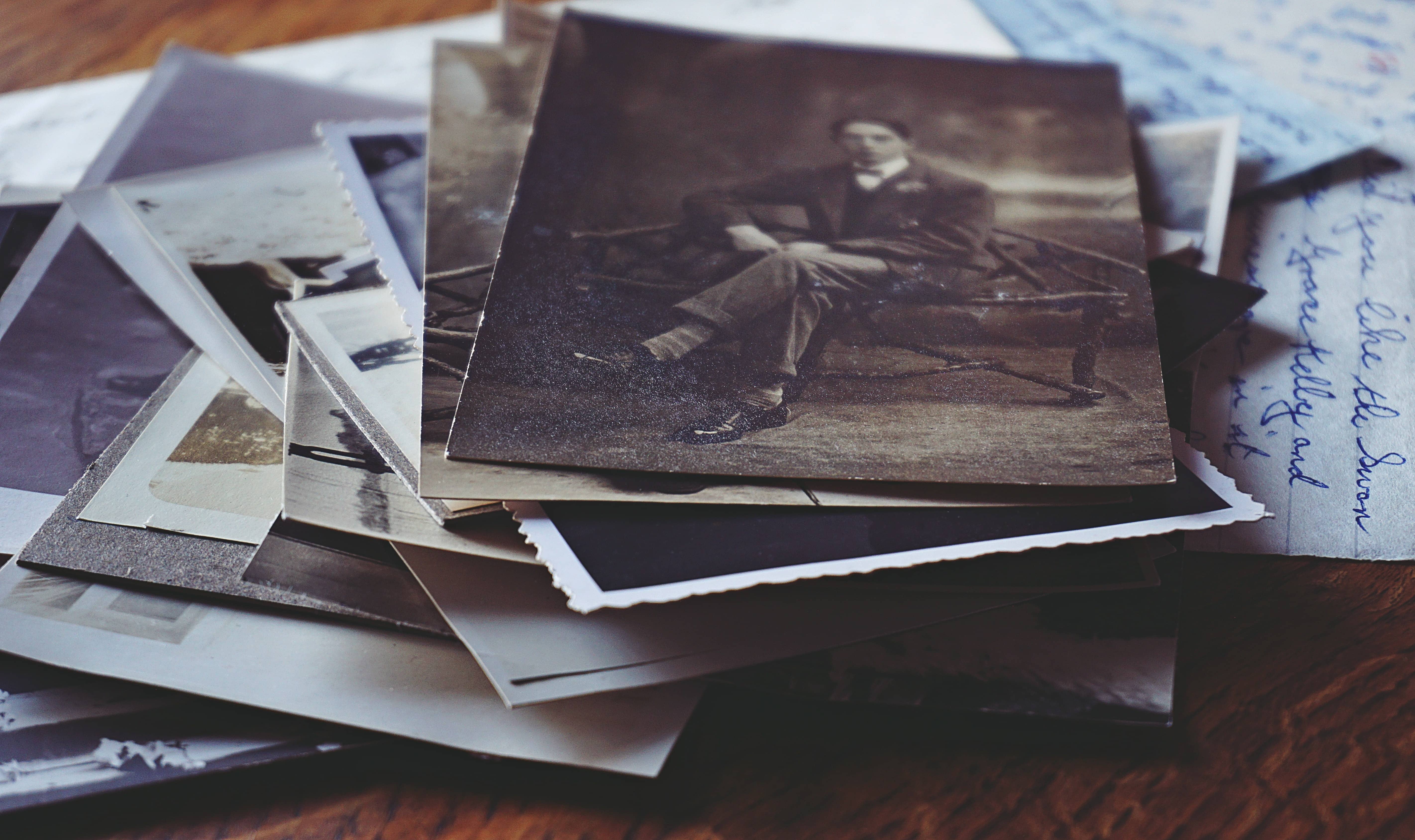Photo of a pile of old photographs