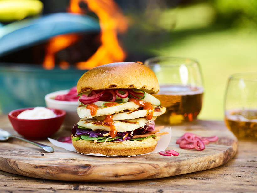 St Pierre halloumi burger