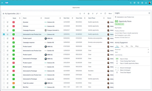 SAP CRM Screenshot