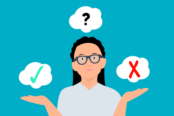 Personne qui pèse le pour et le contre