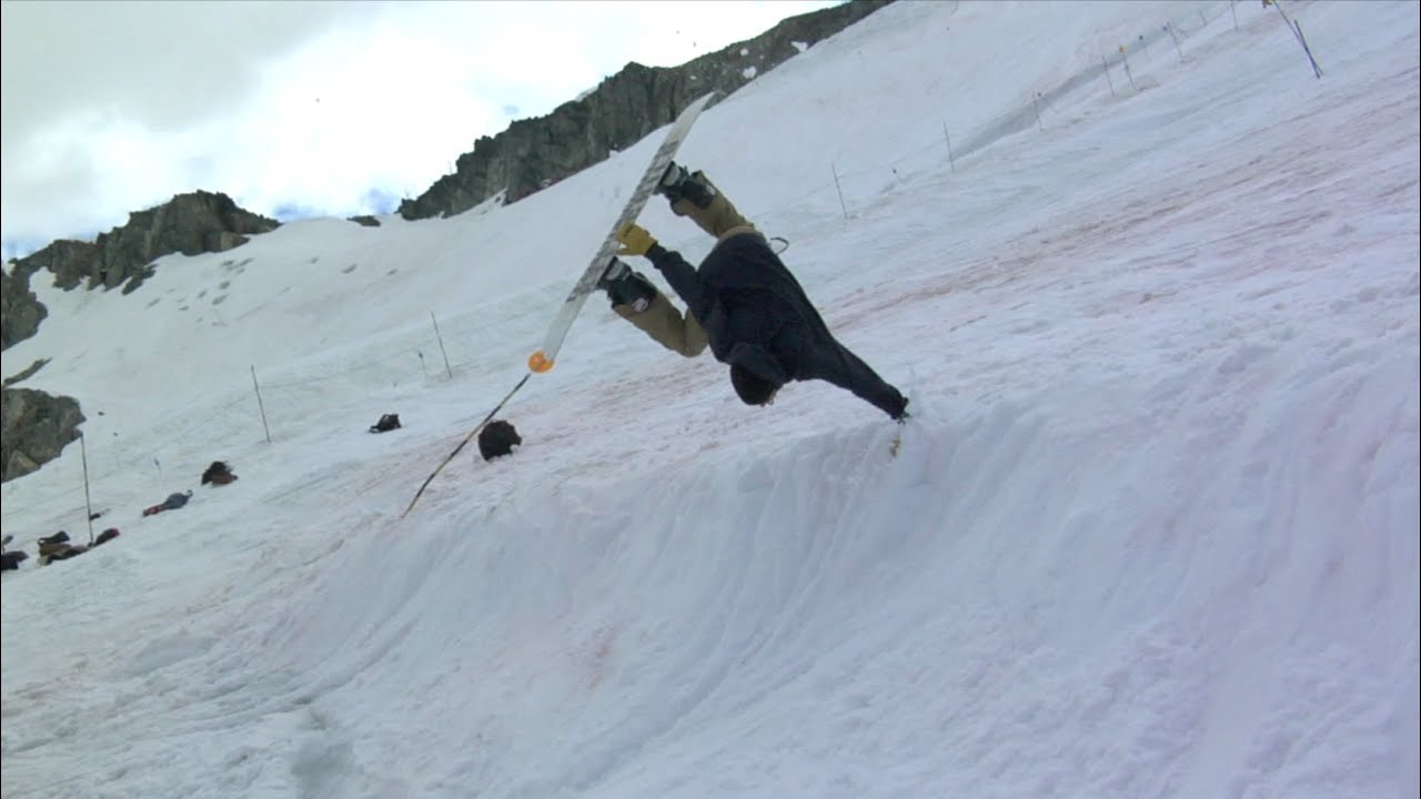 Sam Currie glacier boardin' 2013