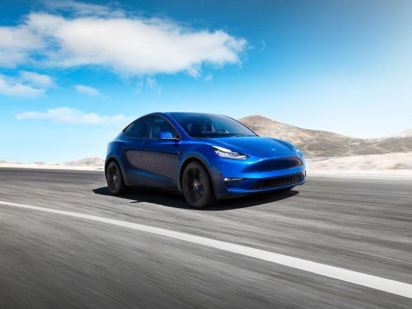 2020 Tesla Model Y front three quarter ・  Photo by Tesla 