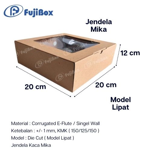 FUJIBOX DUS KARTON | CB KACA 20 x 20 x 12 | KARDUS JENDELA MIKA