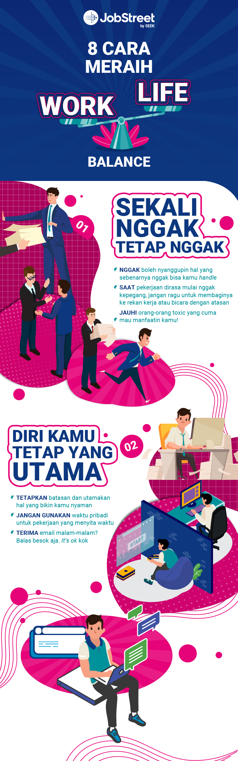 8 Cara Meraih Work-Life Balance (Infografis) - Jobstreet Indonesia