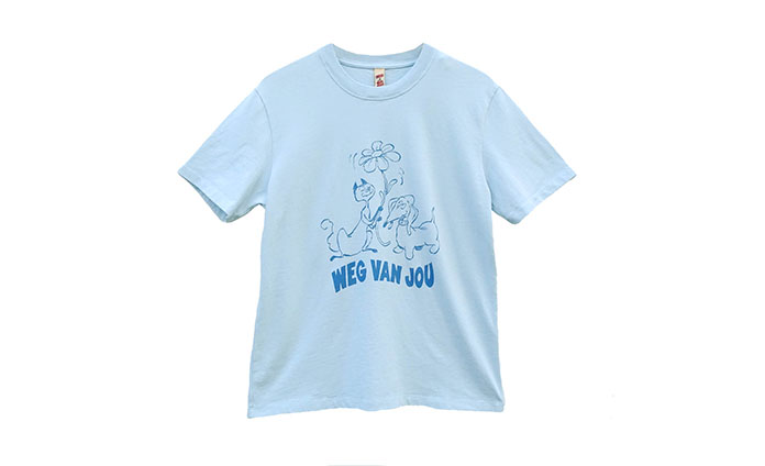 MAG x Jans: T-shirt Weg van jou Baby Blue