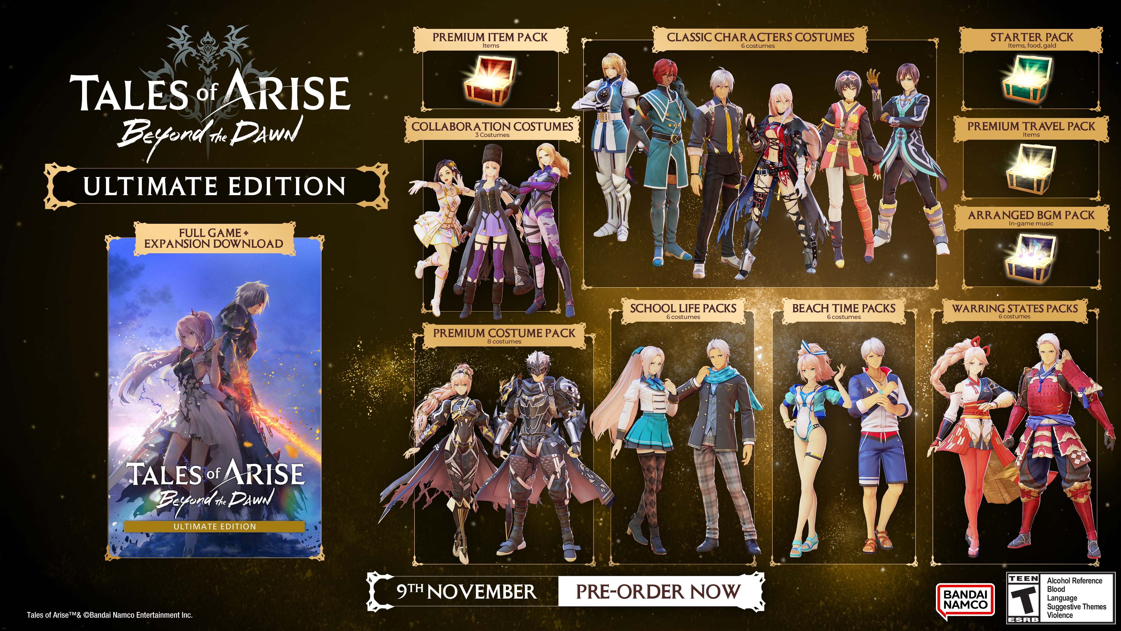 Tales of Arise Classic Characters Costume & Arranged BGM DLC Shown