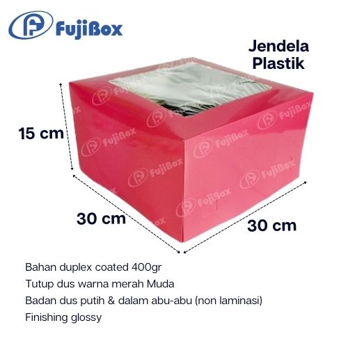 FUJIBOX DUS TART | TART PINK 30 x 30 x 15 |  TART TINGGI 15 cm