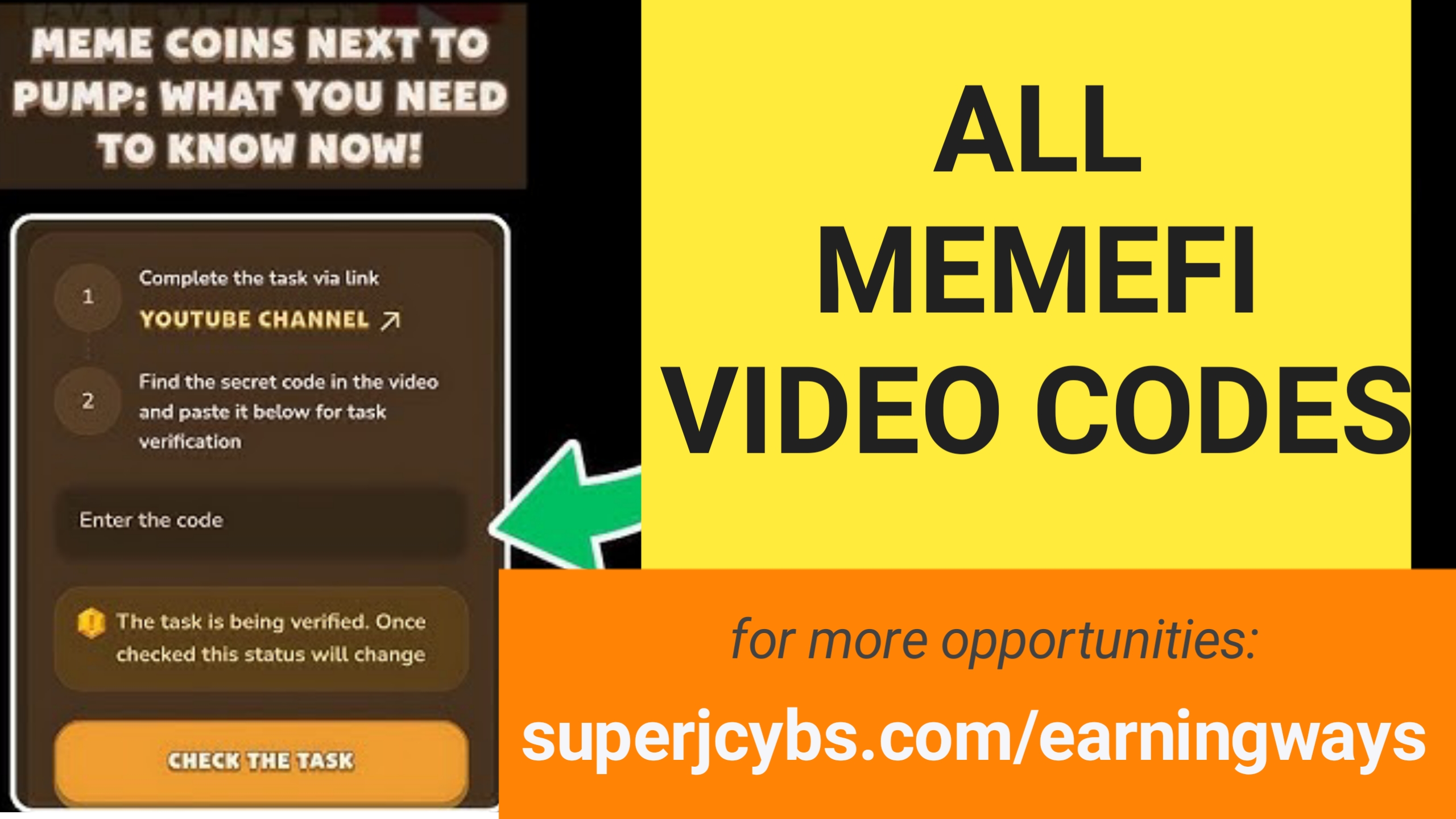 ALL Memefi Coin Video codes