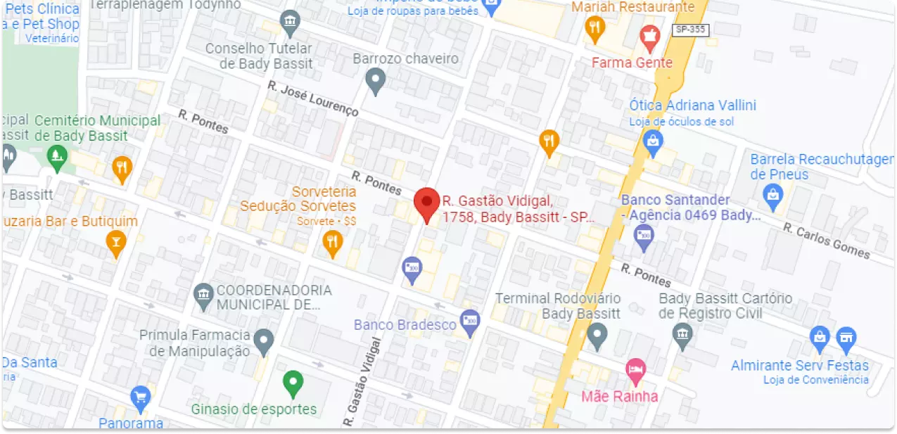 Localização da Gedy Café