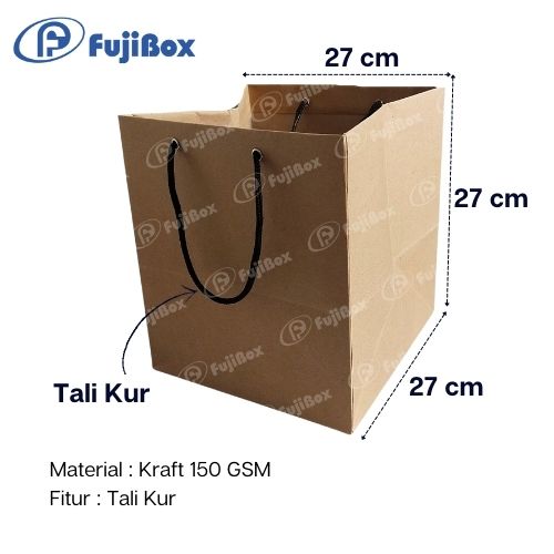 FUJIBOX KRAFT | PAPER BAG 27 x 27 x 27 | TAS KERTAS KRAFT