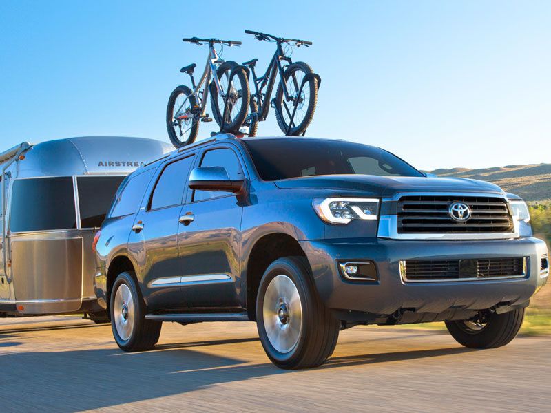 2019 Toyota Sequoia towing airstream trailer ・  Photo by Toyota 