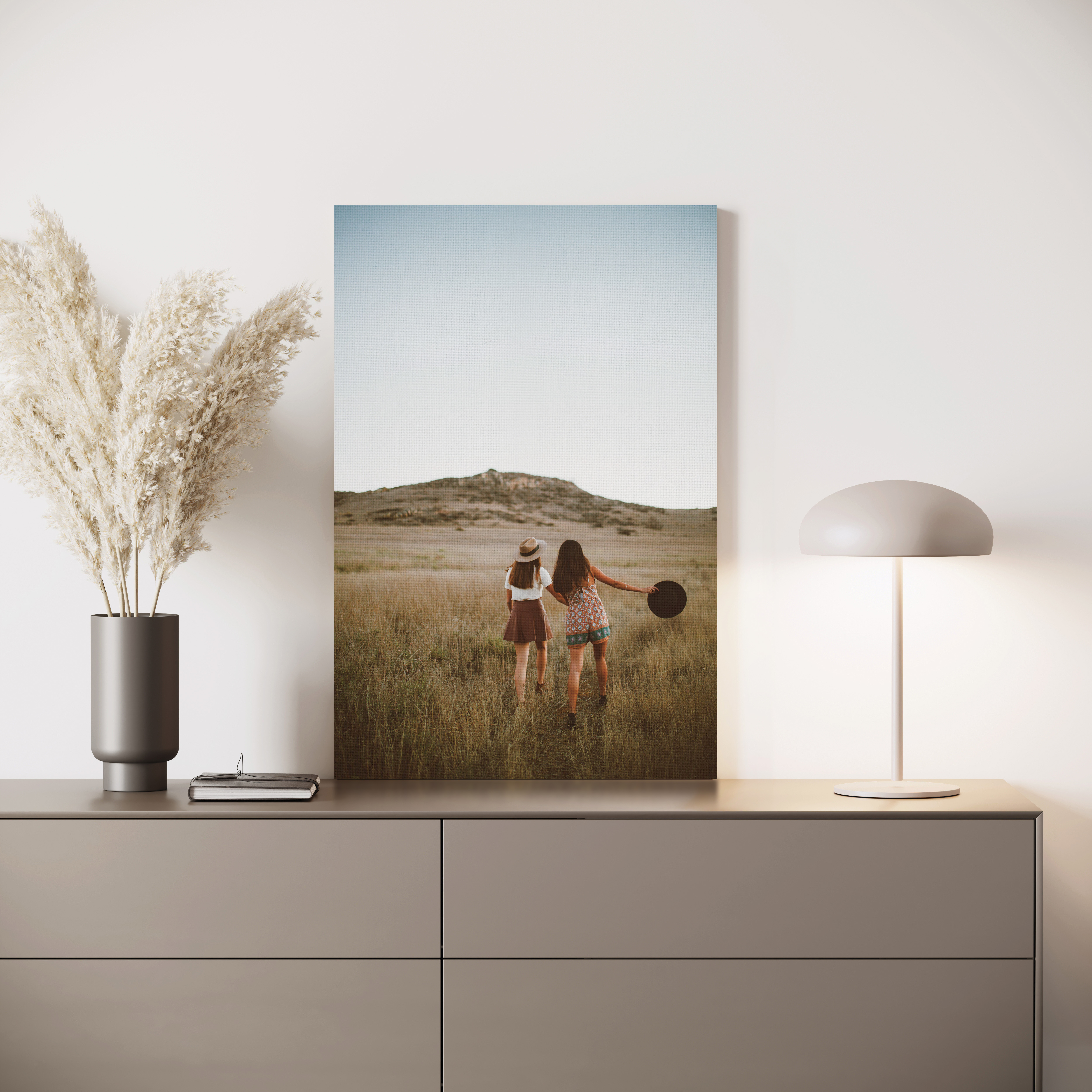 Canvas print of friends on top of a drawer