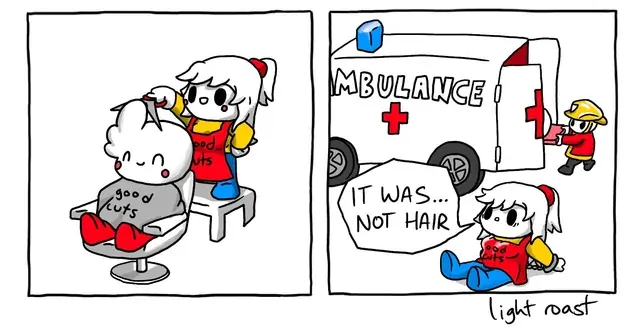 Panel 1: nullPanel 2: nullThis is the end of the comic.