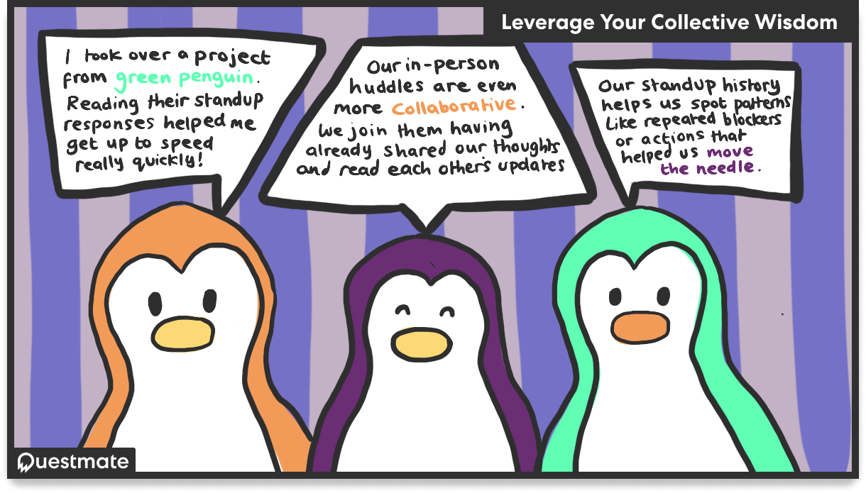 Penguins sharing their wisdom