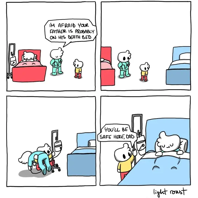 Panel 1: nullPanel 2: nullPanel 3: nullPanel 4: nullThis is the end of the comic.