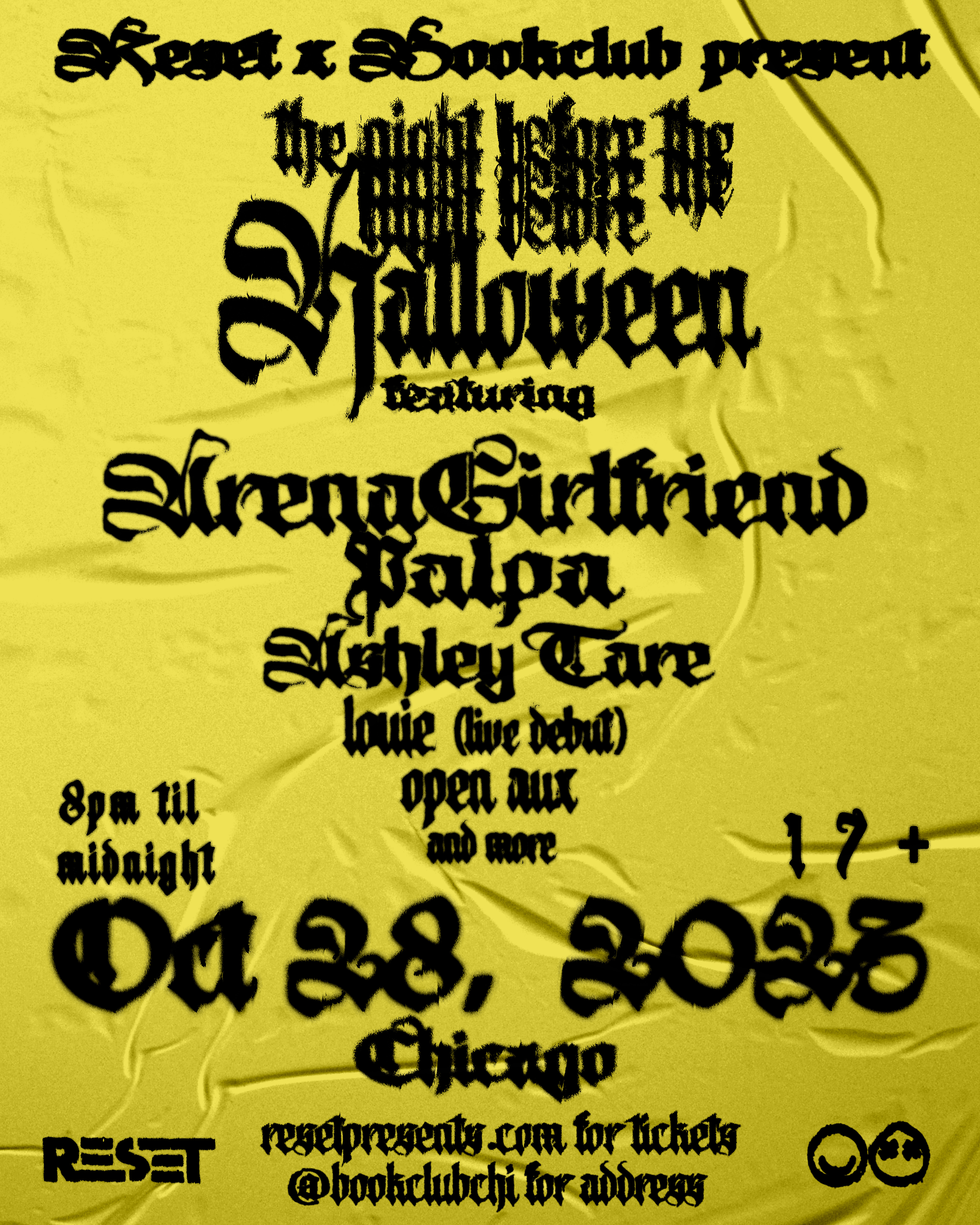 The Night Before The Night Before The Night Before Halloween flyer