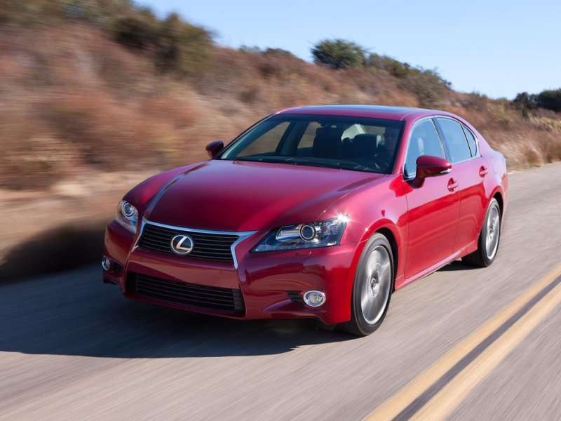 lexus gs350 red front view 