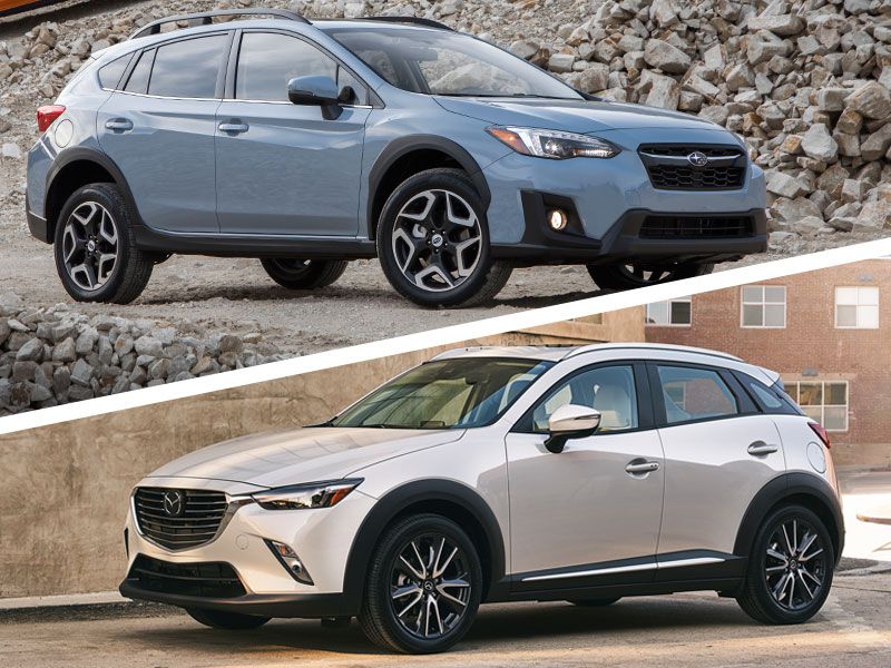 2018 Subaru Crosstrek vs 2018 Mazda CX 3 ・  Photo by Subaru / Mazda