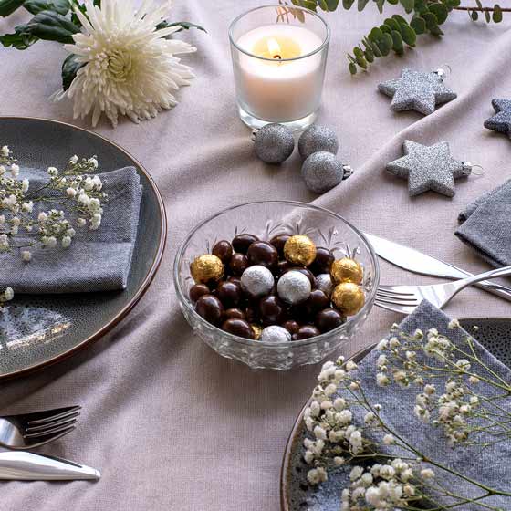 christmas table with bowl of chocolates.jfif