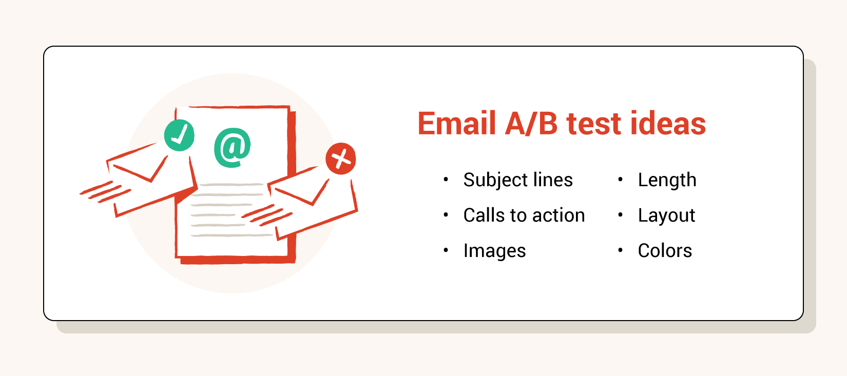 Email A/B test ideas