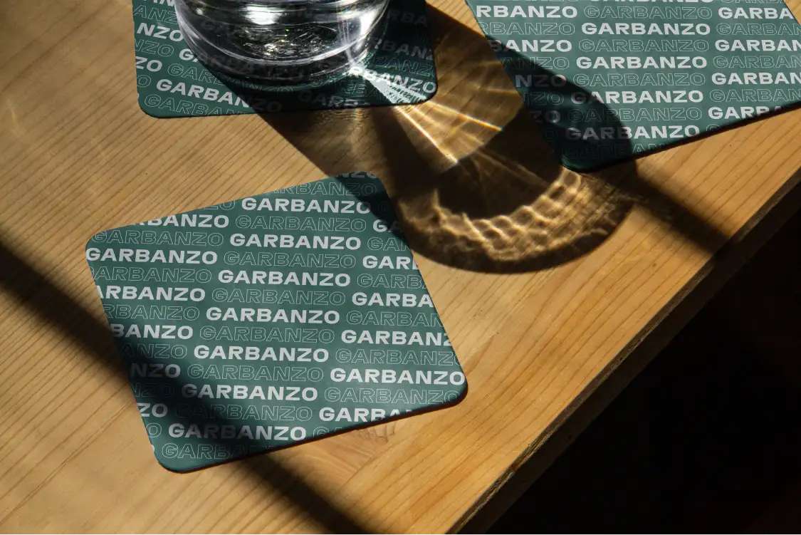 Concept design of food and beverage company Garbanzo's in-store elements