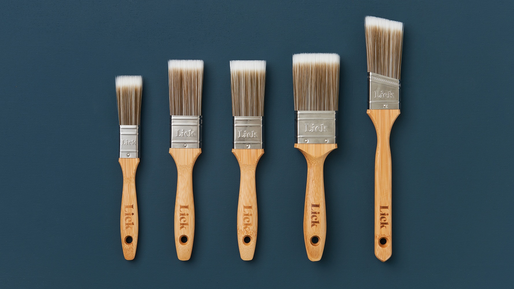 Paint Brushes (Set of 5): Angle Sash Brush & More - Supplies, Lick
