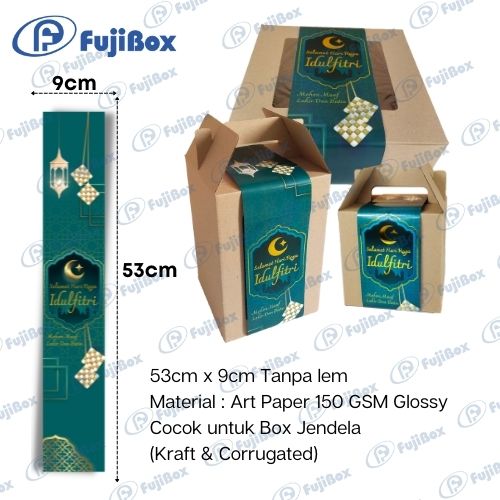 FUJIBOX LEBARAN | PAPER BELT 53 x 9 MOTIF LEBARAN | AKSESORIS DUS TEMA IDUL FITRI